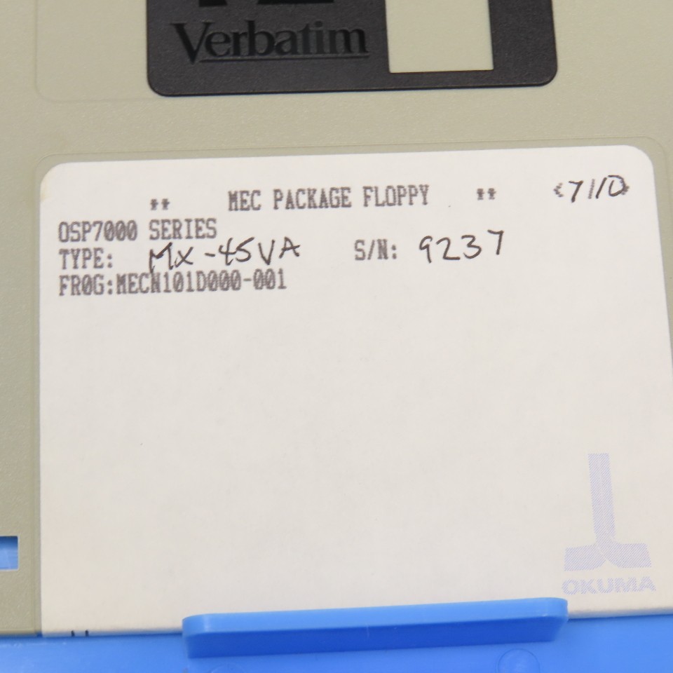 Okuma MX-45VA OSP700M Programming Software 10 Diskette Library