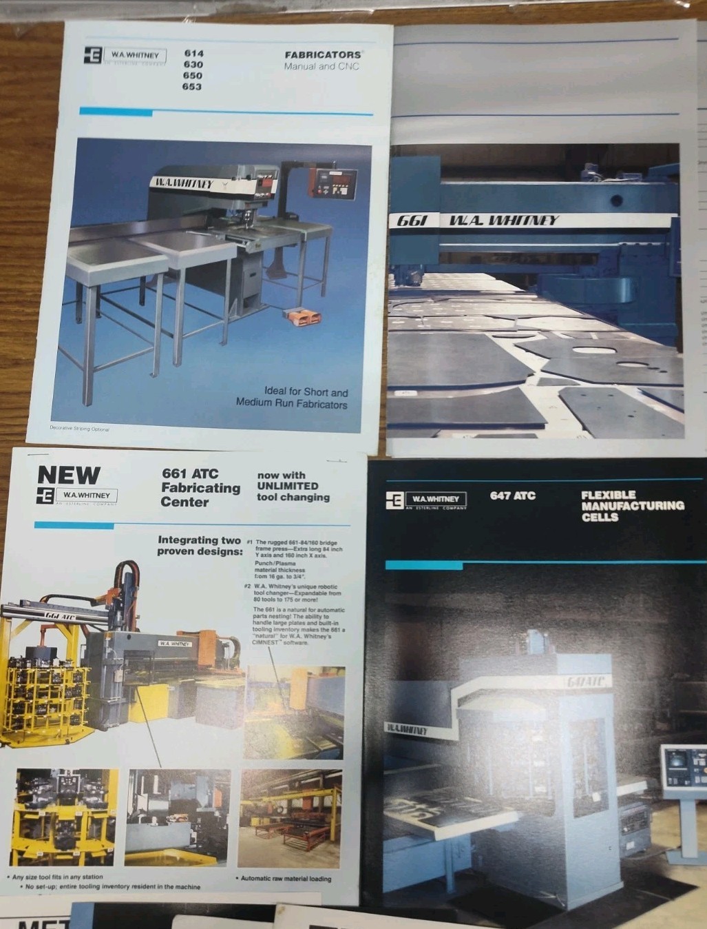 W.A. Whitney Co. CNC Metal Fabrication Machine Brochures Catalogs Metalworking