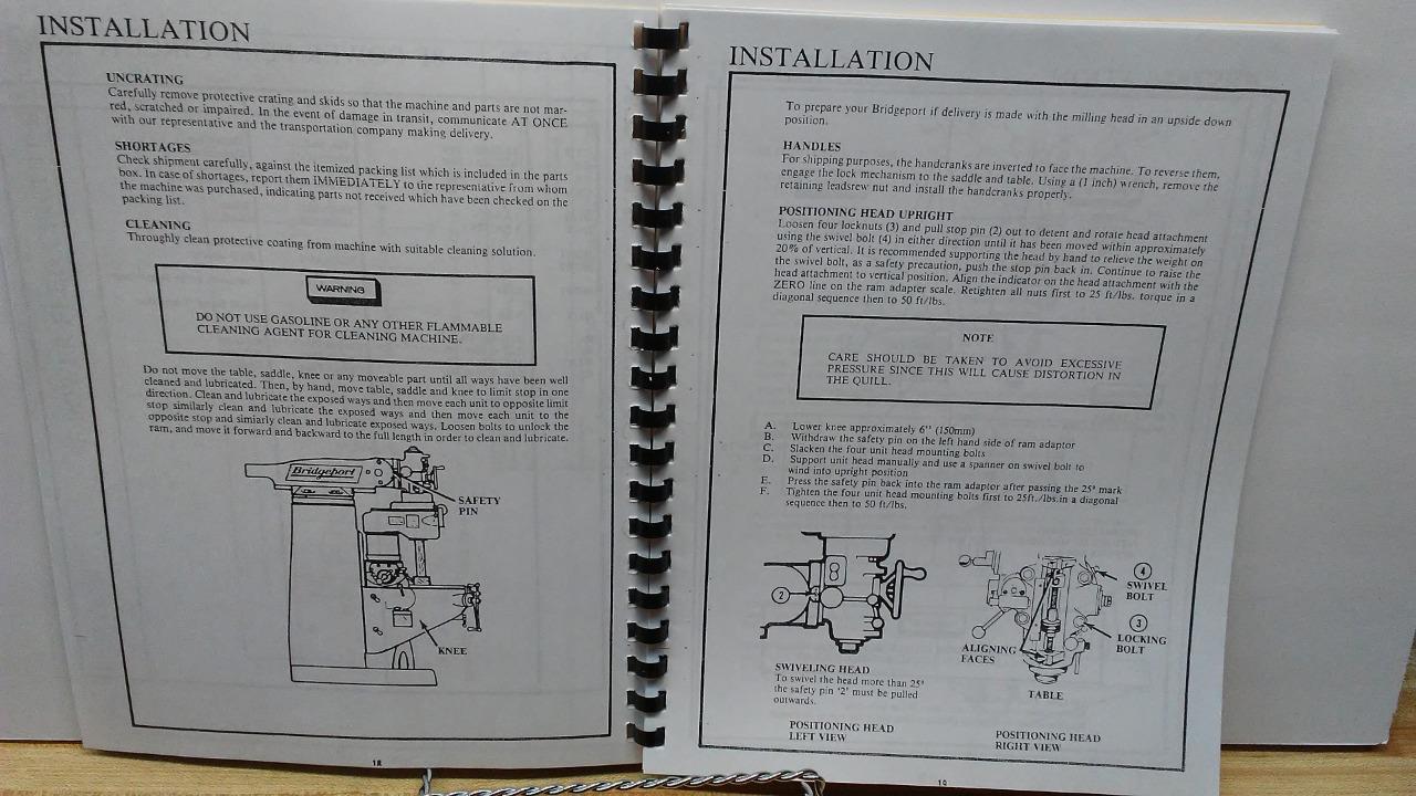 Bridgeport Series I Milling Machine Operation & Maintenance Manual – M-105