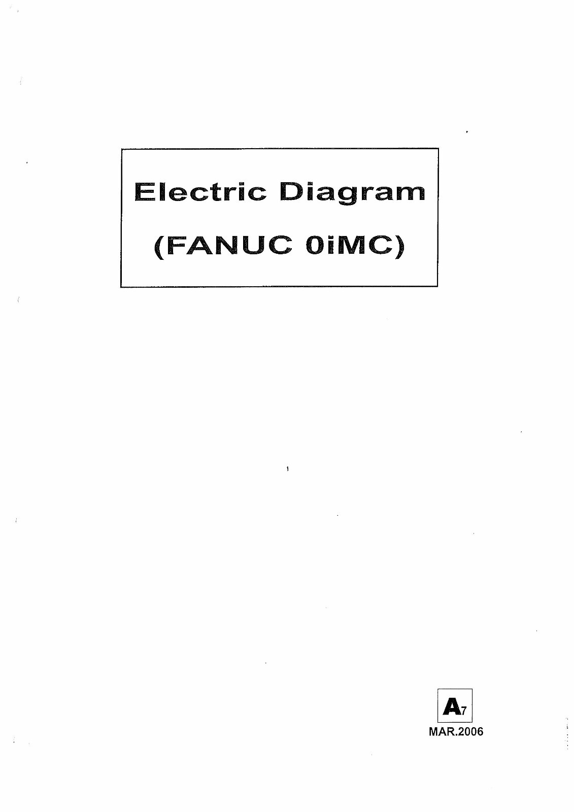 Chevalier 1418VMC-Plus Fanuc OiMC Operating Manual,Electrical Diagram&Parts list