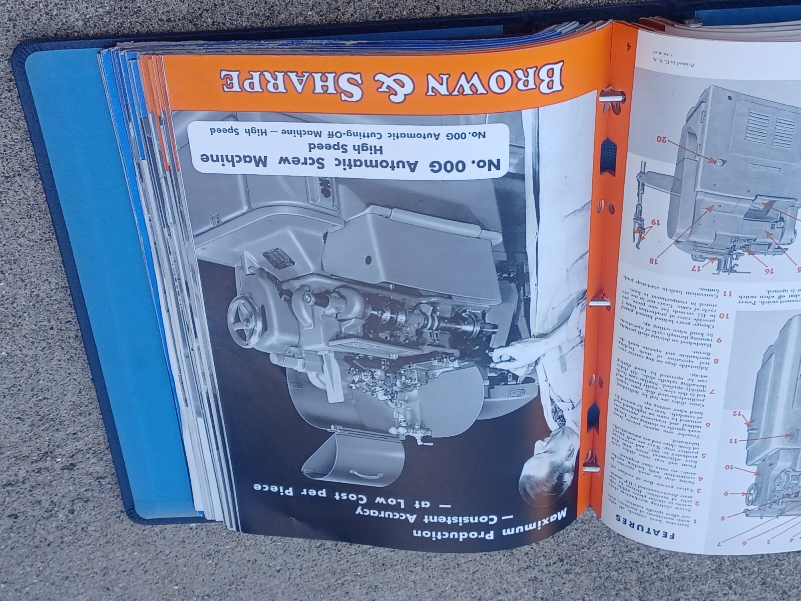 1950’s Brown & Sharpe GRINDING CUTTING MACHINES Binder Book SALES CATALOG TOOLS