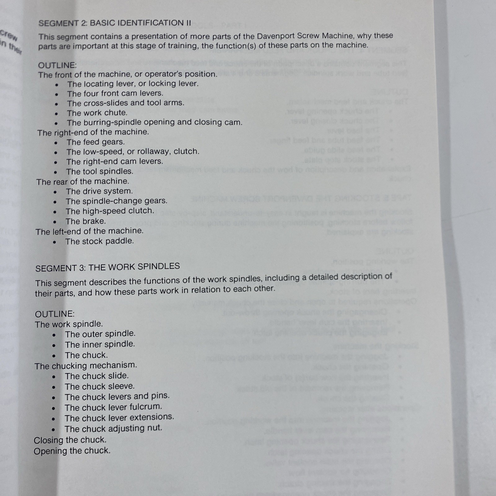 Vtg Davenport 5 Spindle Automatic Screw Machine Operators Training Manual