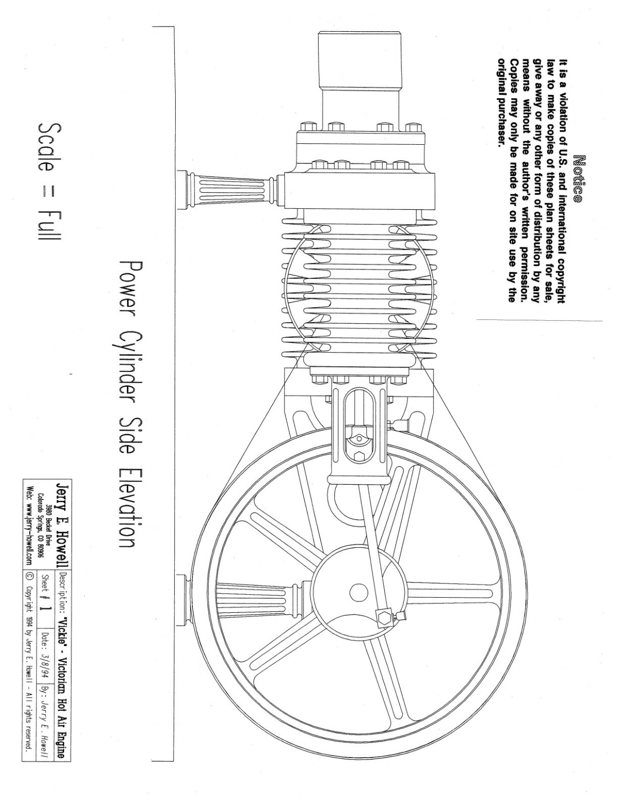 Vickie Victorian Stirling Cycle Engine Plans