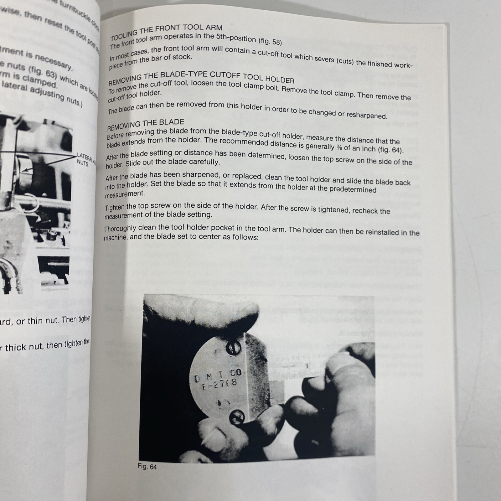 Vtg Davenport 5 Spindle Automatic Screw Machine Operators Training Manual