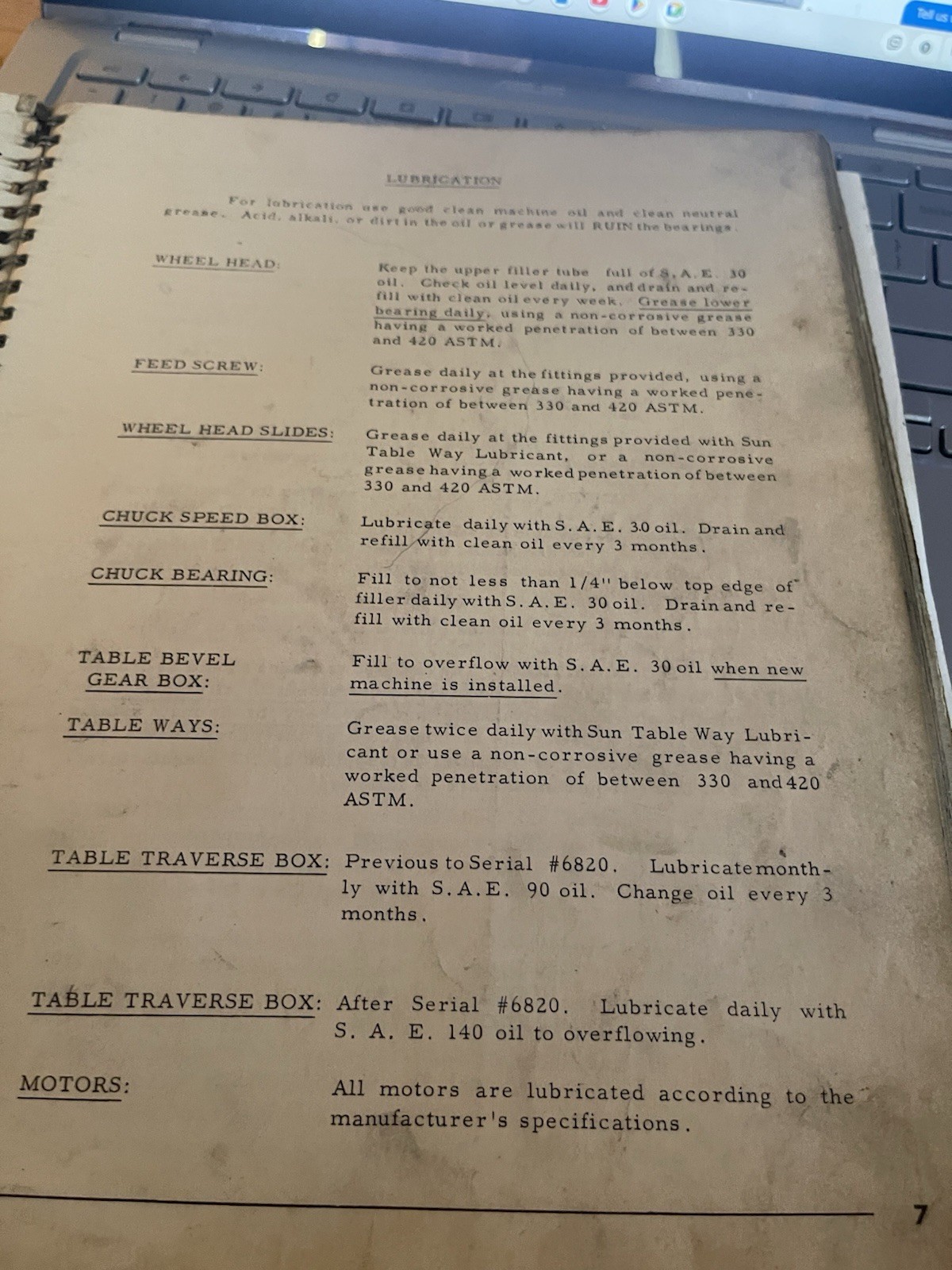 BLANCHARD 18 Surface Grinder Operators & Maintenance Manual