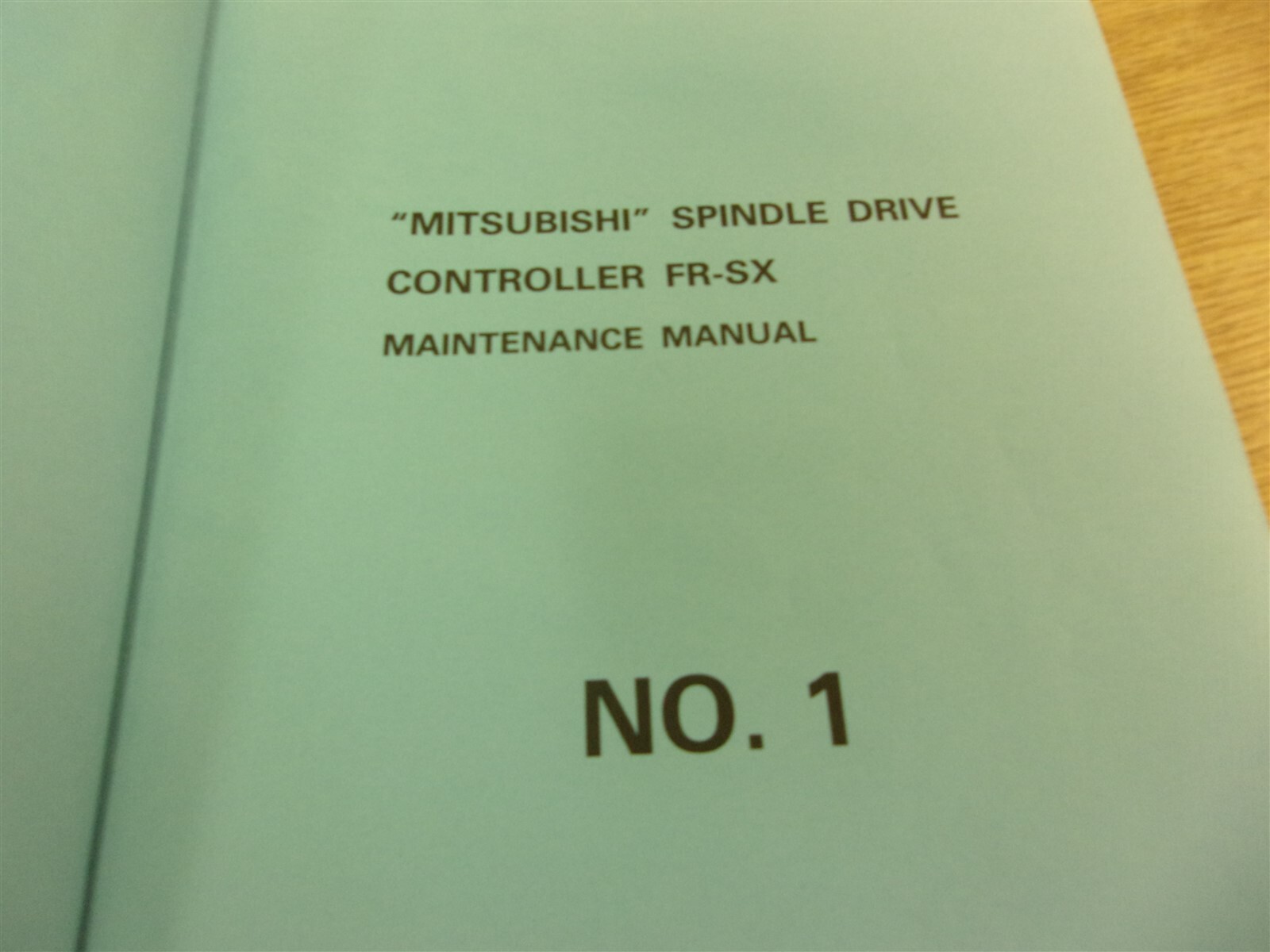 Mitsubishi Spindle Drive Controller FR-5X Maintenance Manual “9” *FREE SHIPPING*