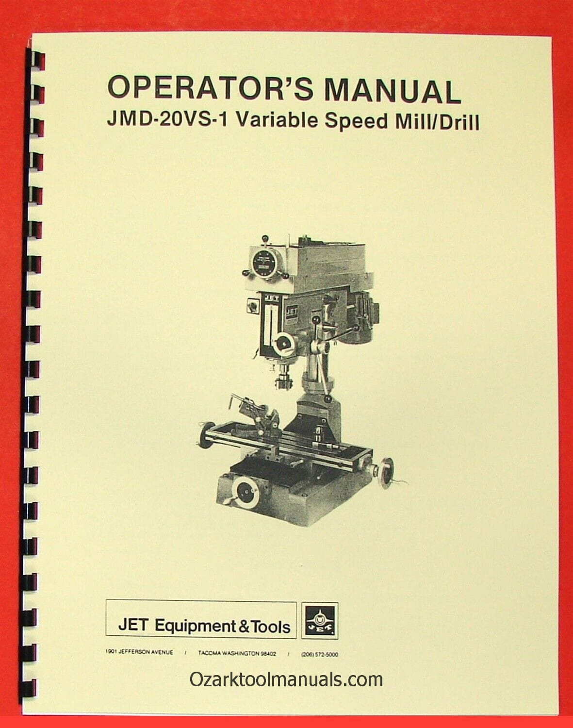 JET/Asian JMD-20VS-1 Drill Milling Machine Owner Operator’s & Parts Manual 0909