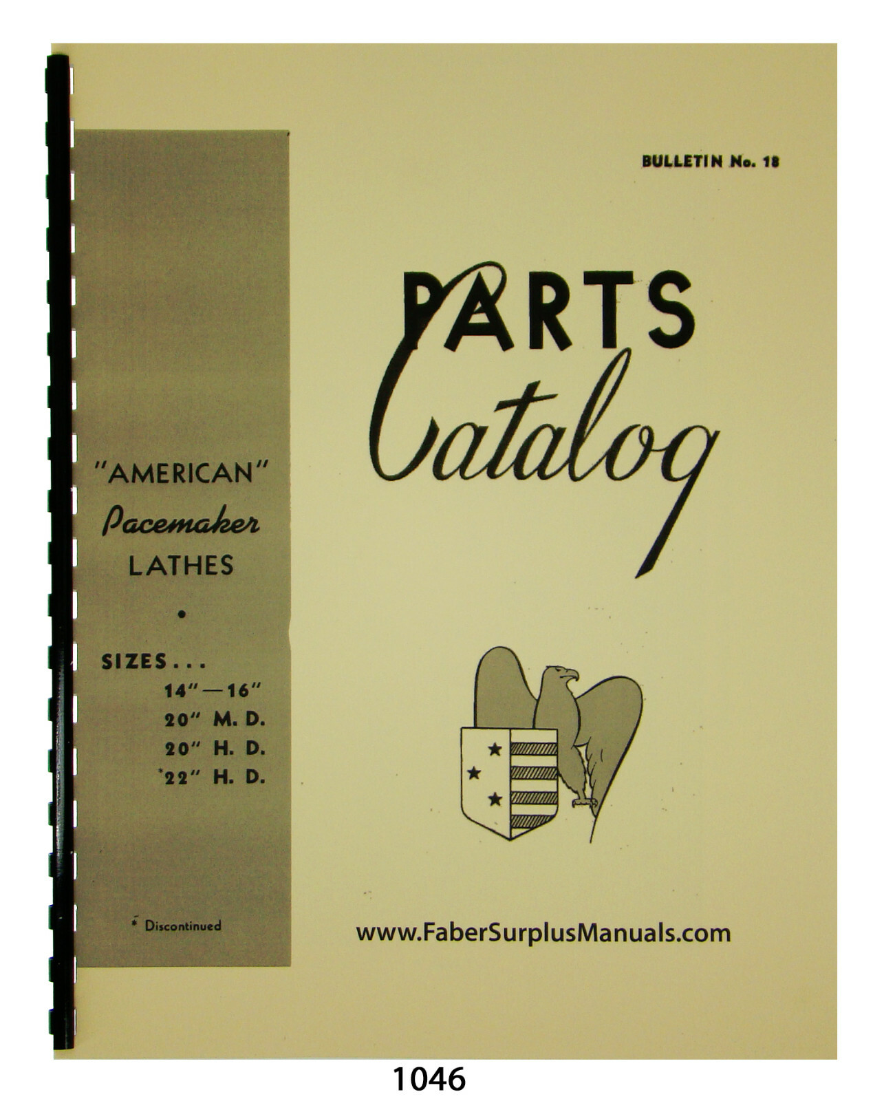 American Tool Works Pacemaker Lathes 14″ to 22″ Illustrated Parts Manual #1046