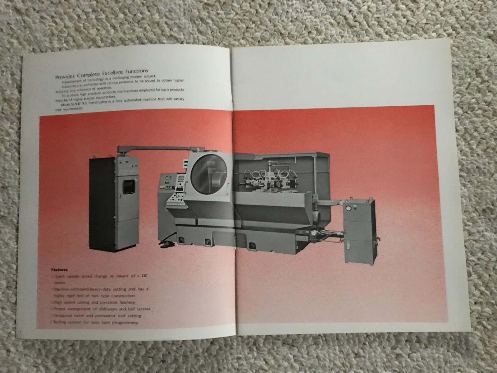 HITACHI SEIKI MODEL 5LN-II N/C TURRET LATHE SALES CATALOG