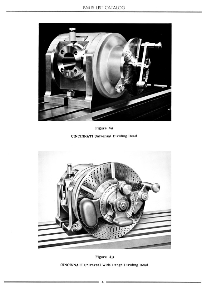 Cincinnati 10″-12″-14″ CUA, CVA, CWA Universal Dividing Heads Parts Manual 1381