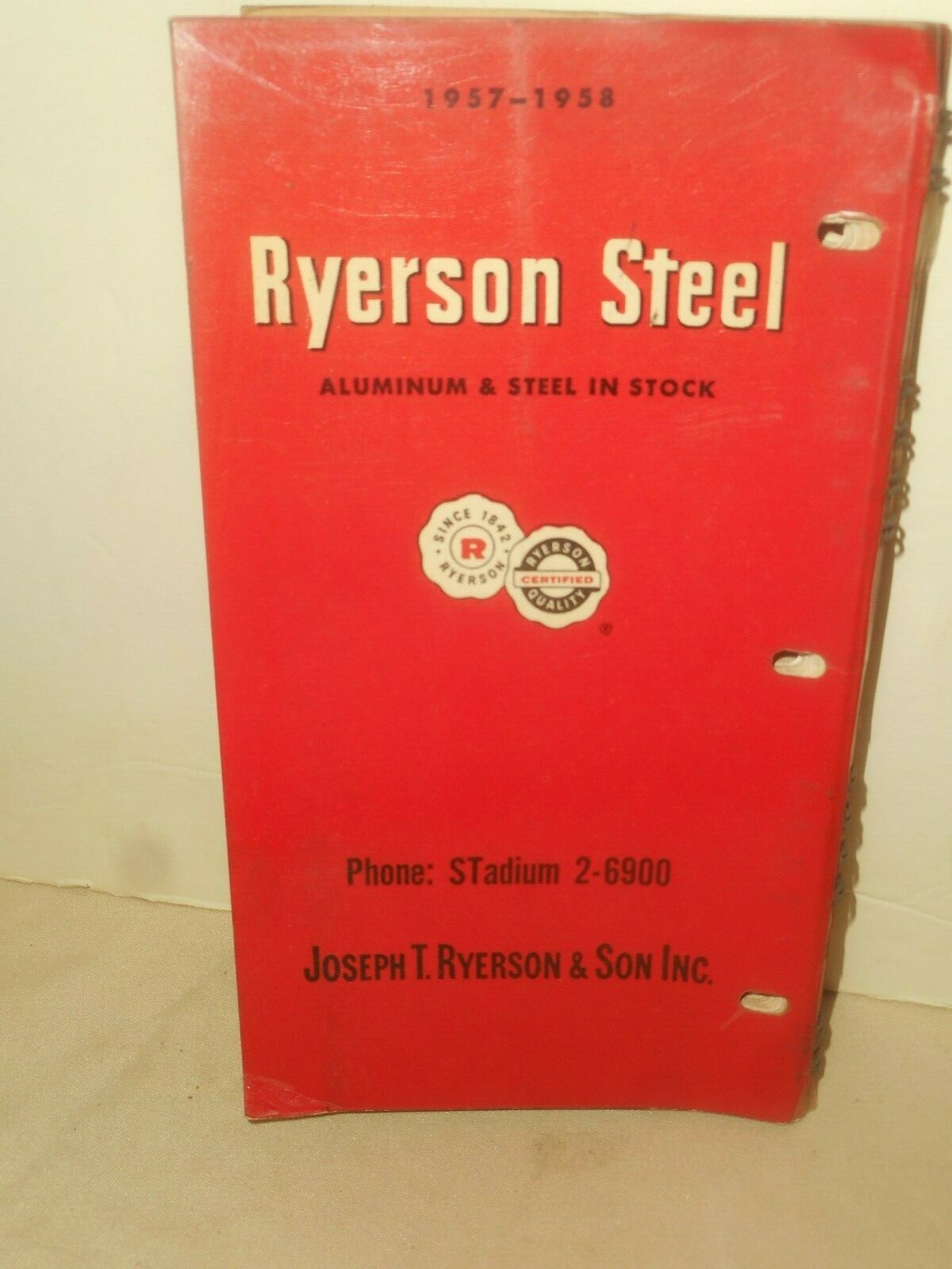 Ryerson Steel Catalog 1957-58 Aluminum Steel Stock Tool Presses Data Handbook