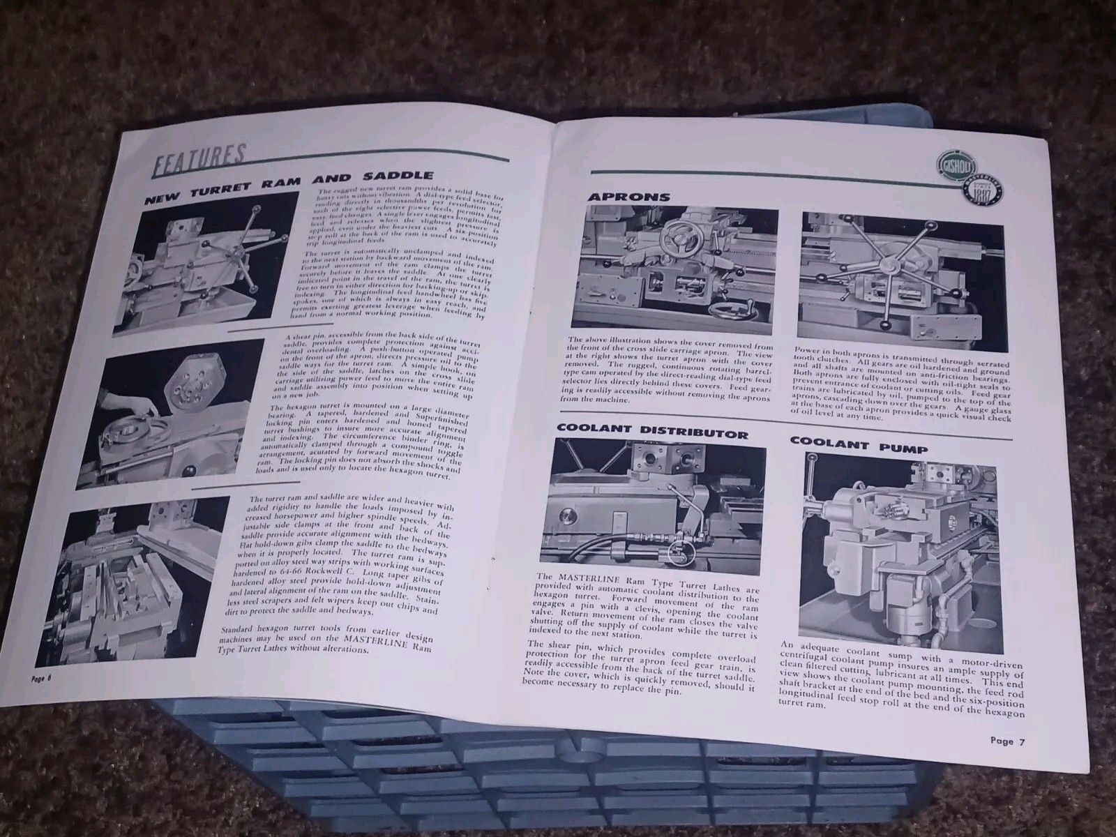 Gisholt Machine Company CATALOG BOOK Masterline Ram Type Universal Turret Lathes