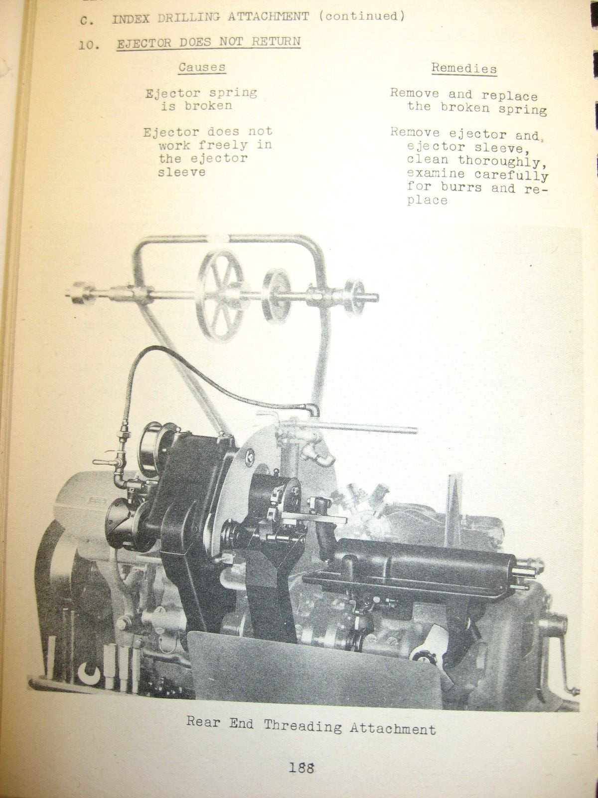 1944 AUTOMATIC SCREW MACHINE TROUBLE SHOOTING CHART, CT State Dept of Education