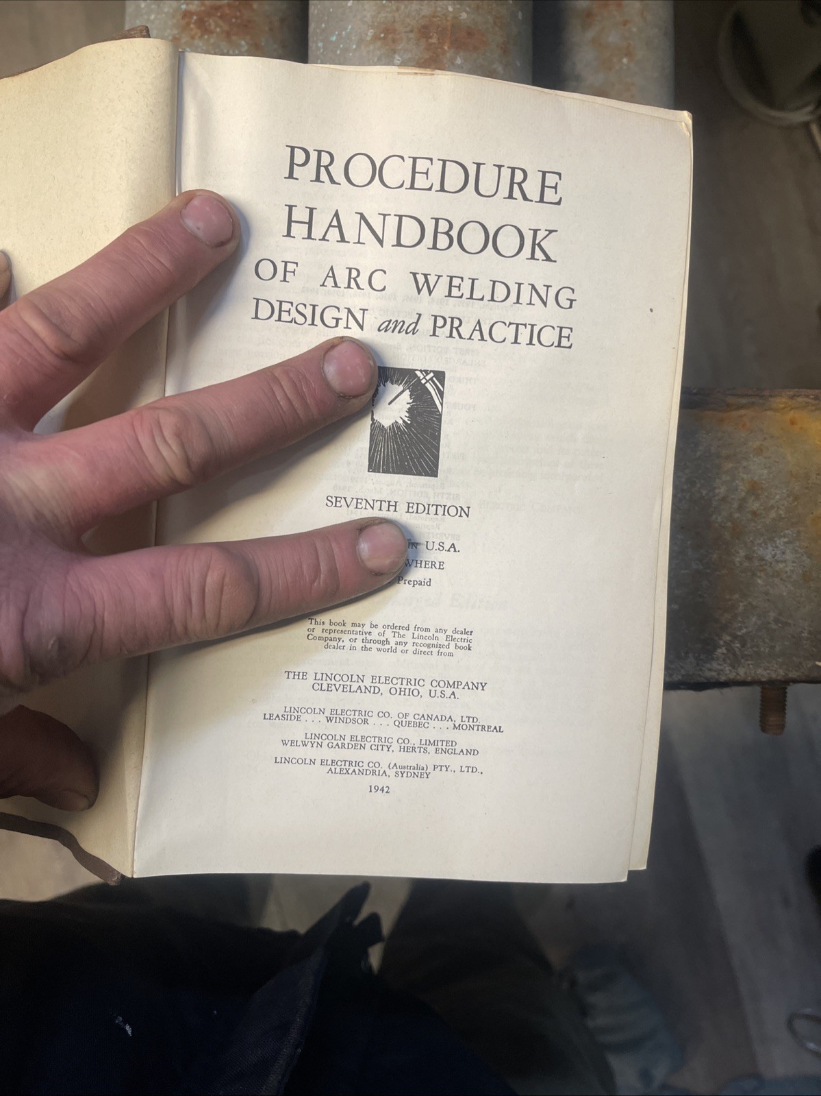Procedure HandBook Of Arc Welding Design And Practice . Seventh Edition