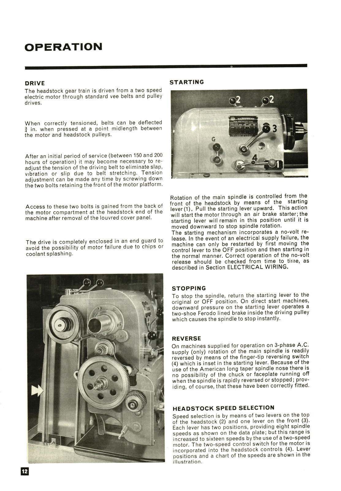 Clausing Colchester 15″ Lathe 15×30 15×48 Gap Bed Instruct & Parts Manual #1362