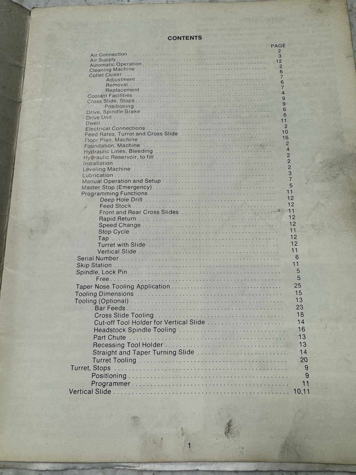 Original HARDINGE DSM-A Automatic Metal Lathe Operator Manual