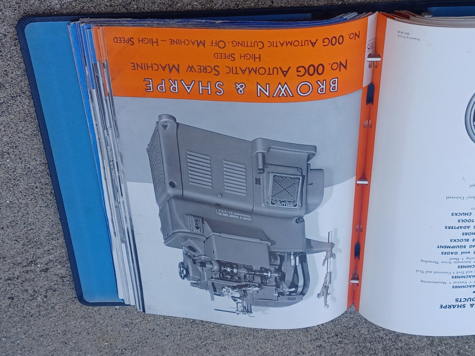 1950’s Brown & Sharpe GRINDING CUTTING MACHINES Binder Book SALES CATALOG TOOLS
