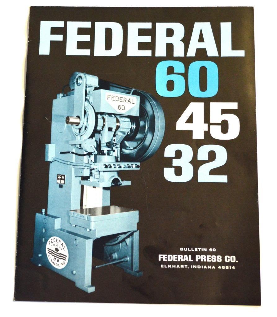 FEDERAL PRESS CO. 60 ADJUSTABLE PRESS BROCHURE