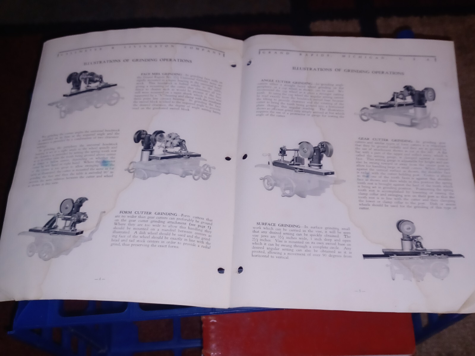 GALLMEYER & LIVINGSTON GRAND RAPIDS Universal Cutters Tool Grinders CATALOG BOOK