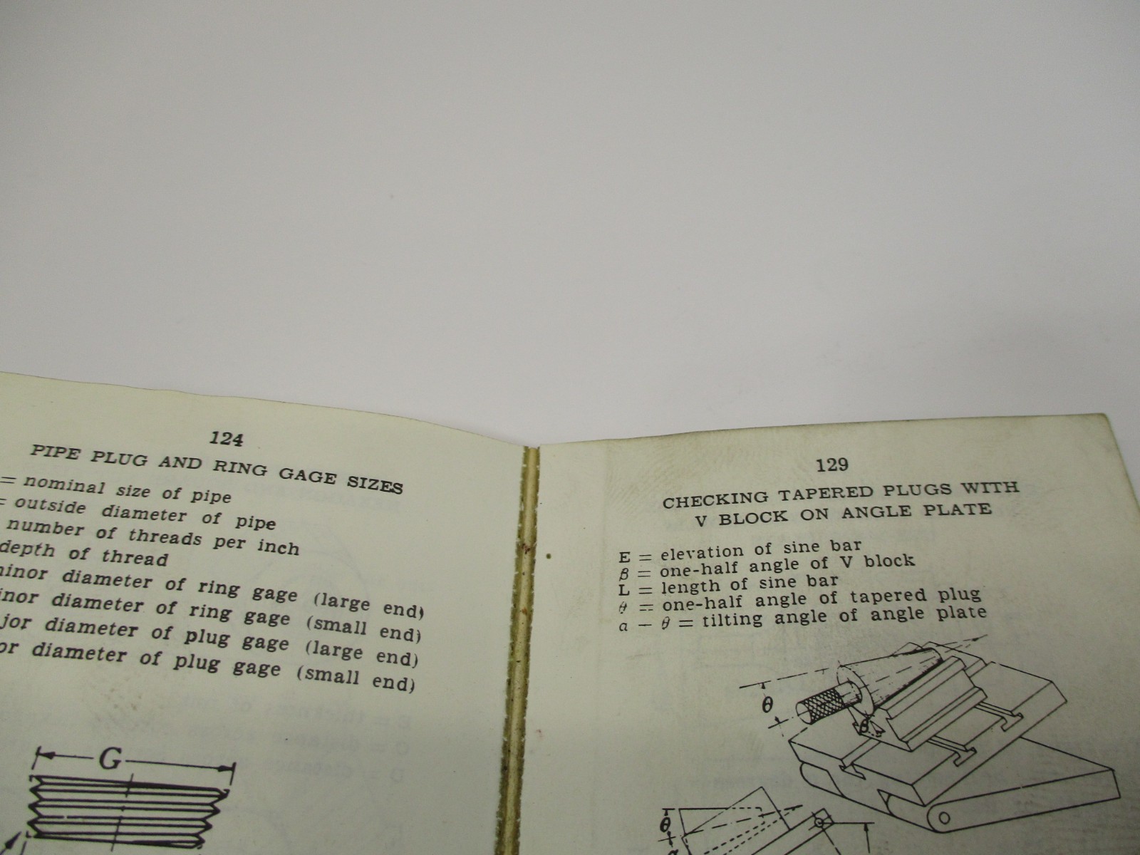 1945 Mechanics Vest Pocket Reference Book Wolfe & Phelps Machinist GC