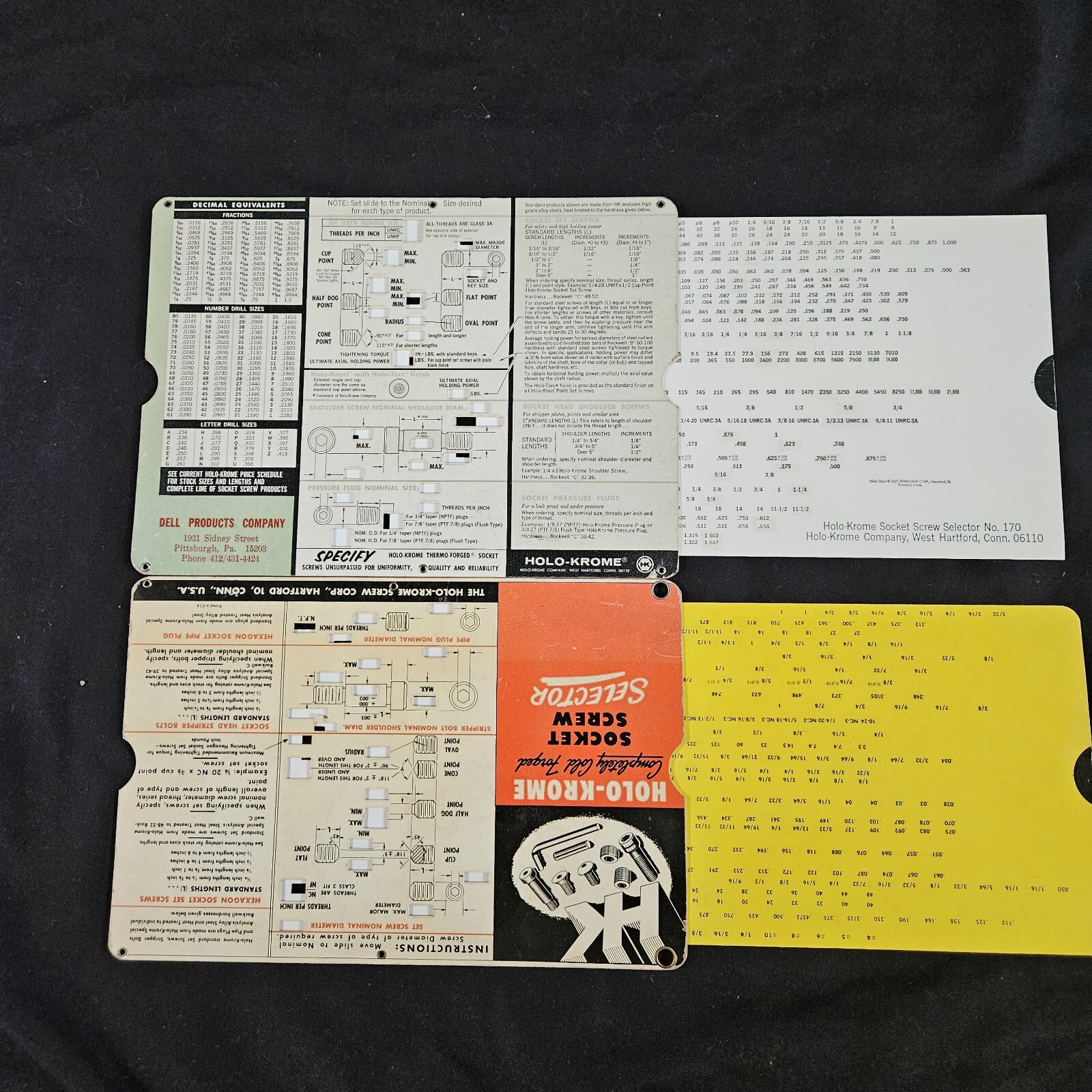 VTG Lot Of 2 Holo-Krome Socket Screw Selector manuals