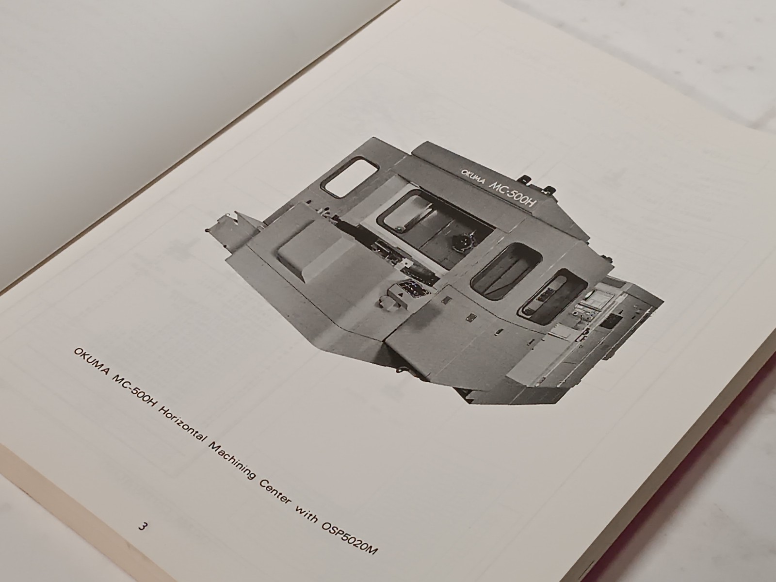 Okuma Horizontal Machining Center MC-500H w/ OSP5020M CNC Parts Book 4th Edition