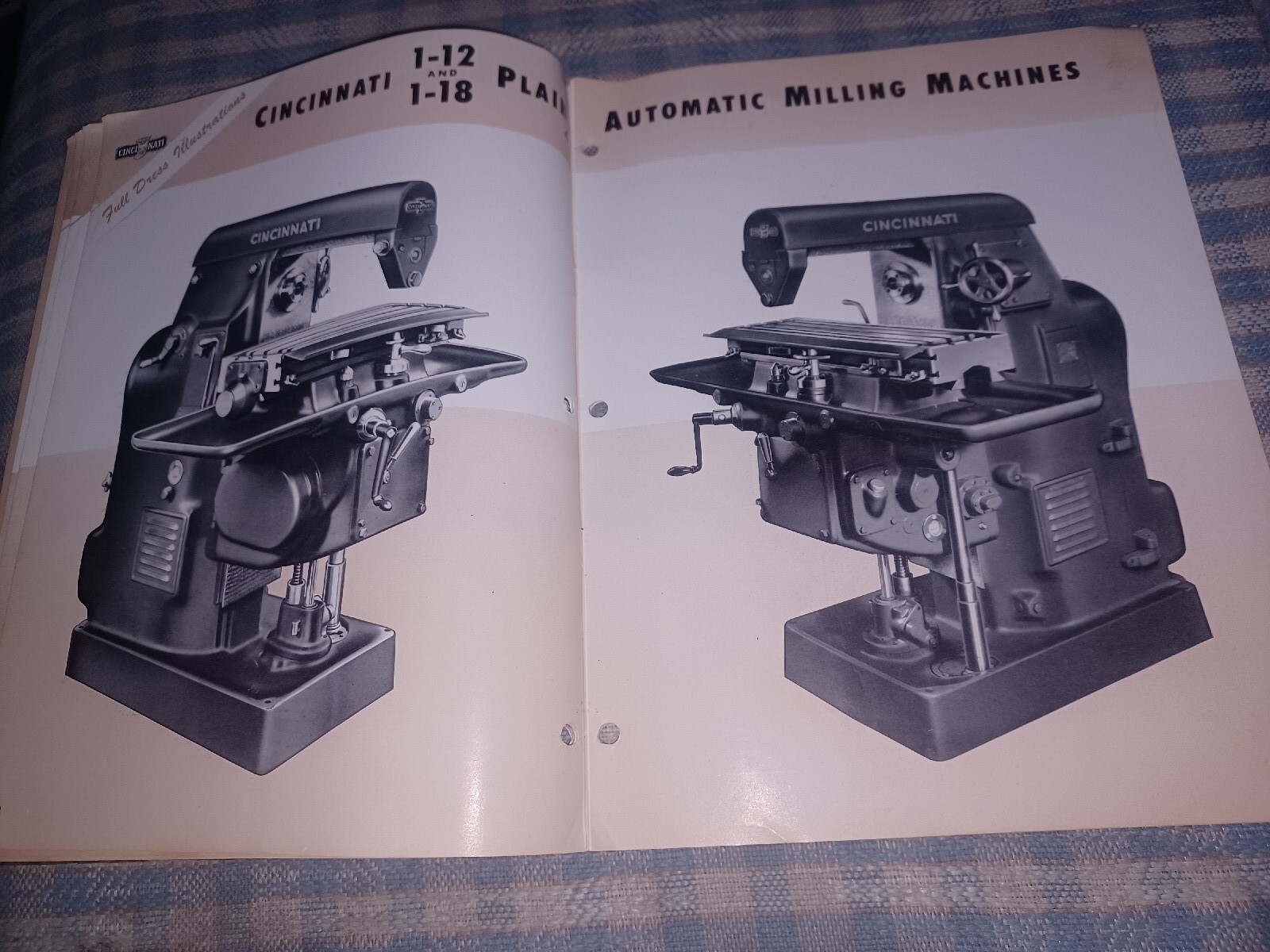 1947 Cincinnati No 1-12 18 Automatic Milling Machine Sales Book Catalog M-1555-2