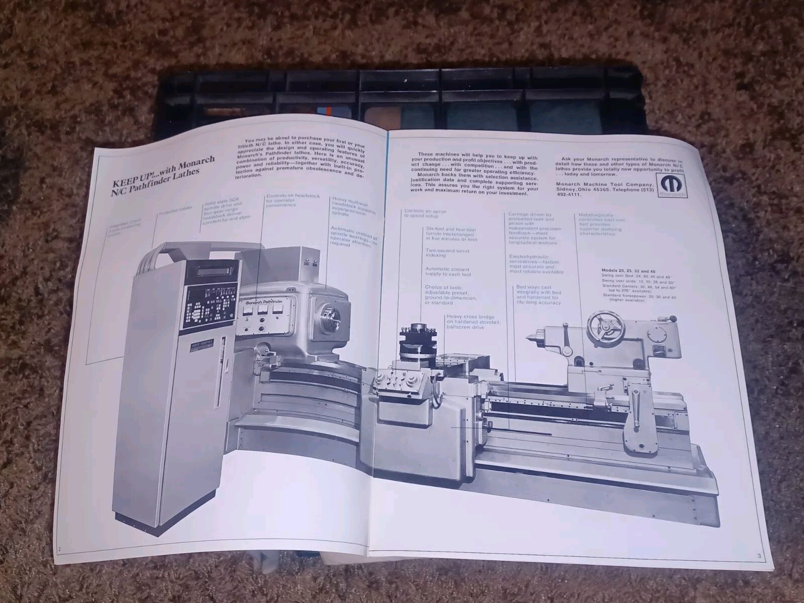 Monarch Machine Tool Catalog Bulletin N/C PATHFINDER LATHE MODELS 20 25 32 40