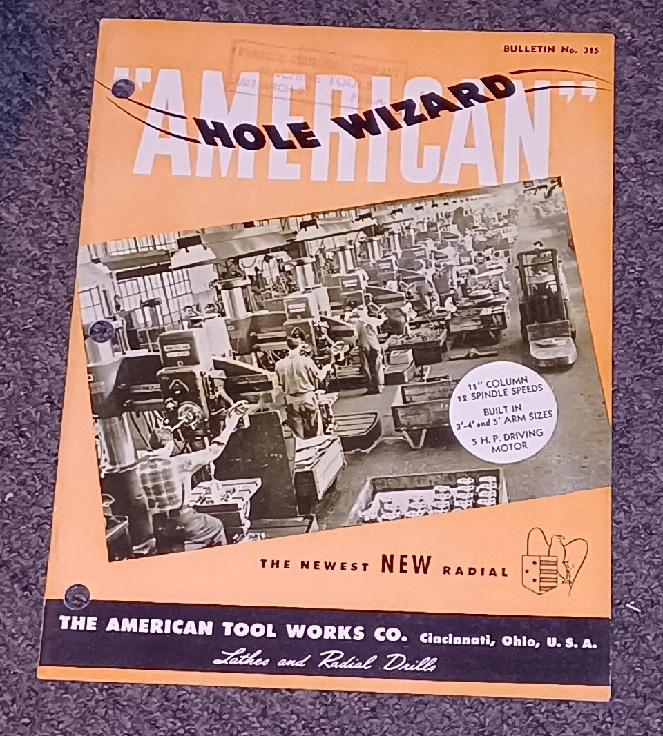 AMERICAN HOLE WIZARD Tool Works Company BULLETIN 315 Catalog Book Cincinnati Oh