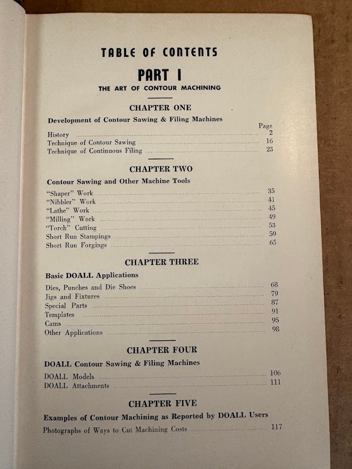 Vth Doall Service Co Manual c1943 10th Edition Contour Saws Catalog Machine Tool