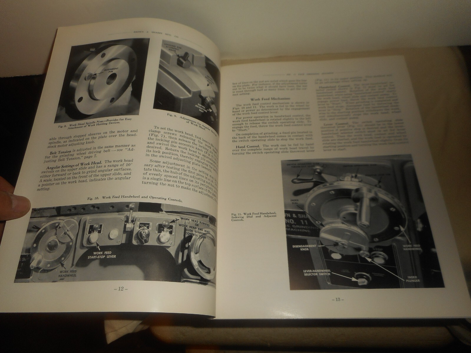BROWN & SHARPE No. 11 Grinding Machine Operation Maintenance Repair Parts Manual