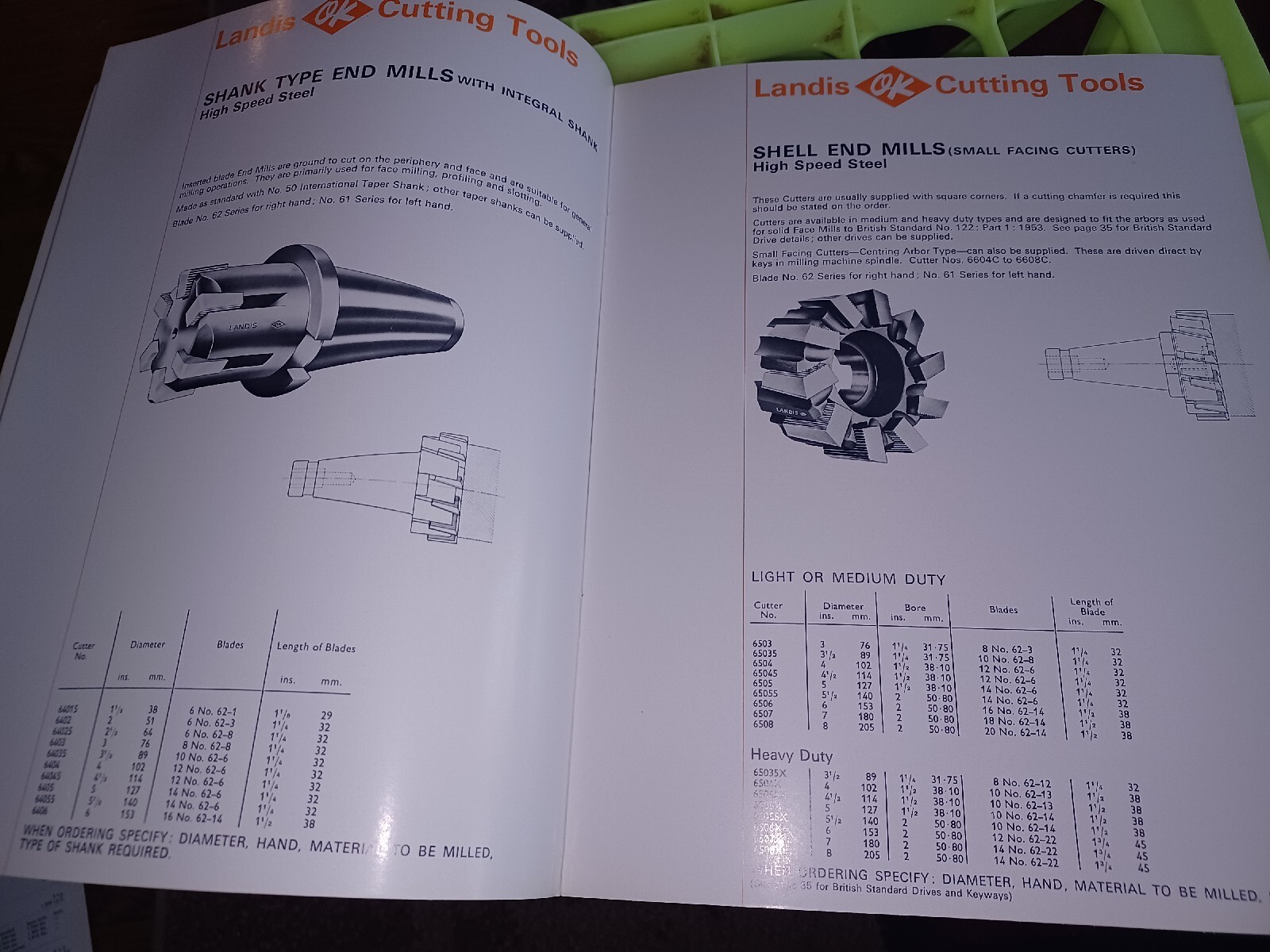 LANDIS CUTTING TOOLS SERRATED BLADE MILLING CUTTERS MACHINES CATALOG Teledyne