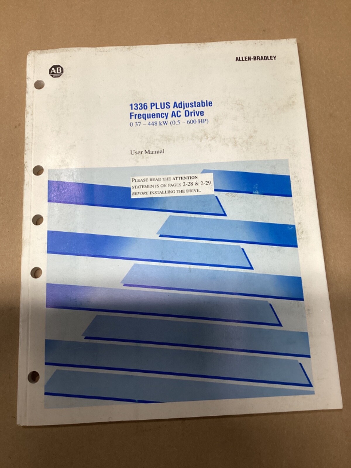 AB 1336 PLUS Adjustable Freq. AC Drive Users Manual .5-250 HP #129G24PR7