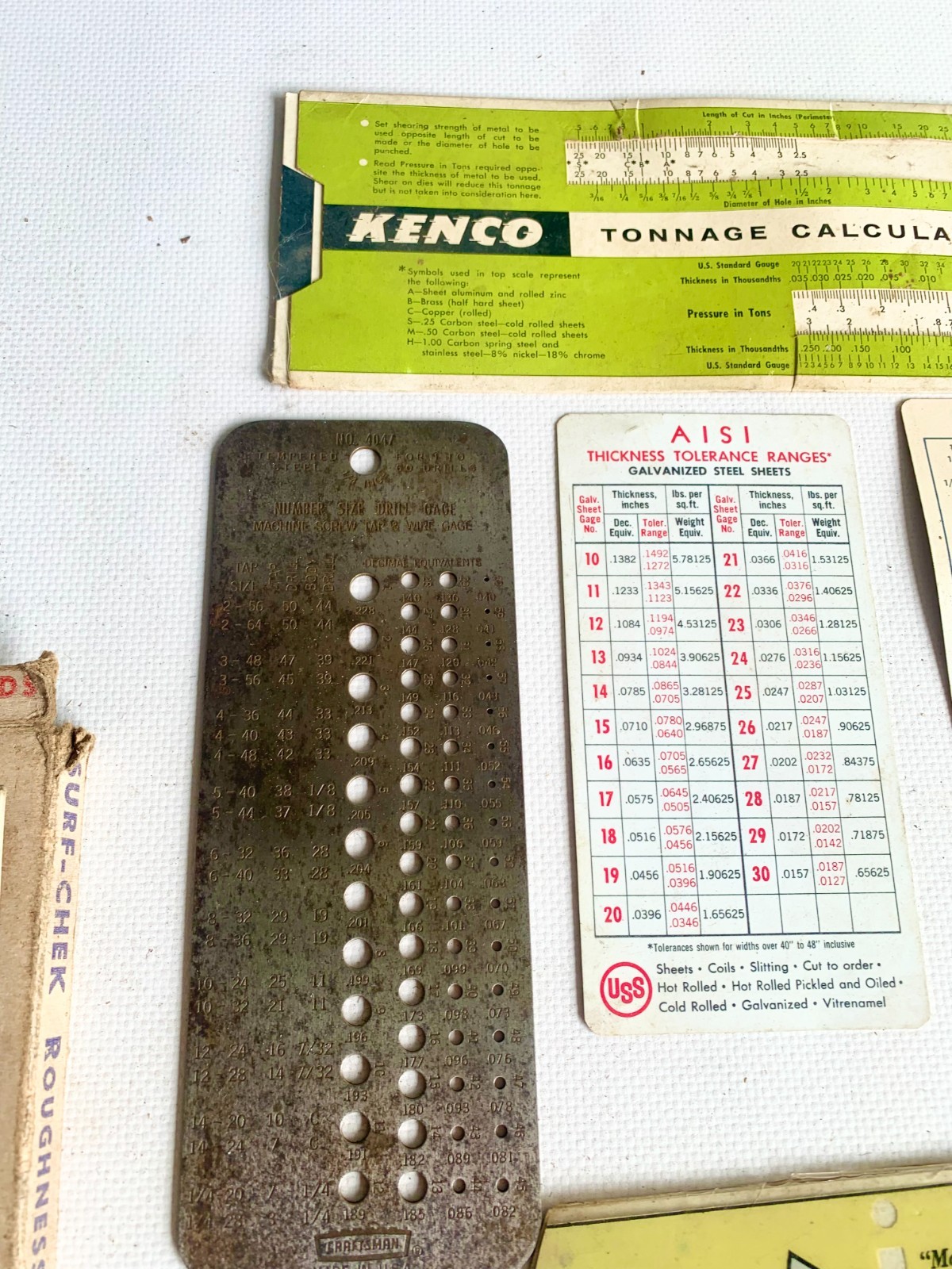 Vintage Machinist Reference Lot Calculators Slide Rules Gage Book Tool Guides