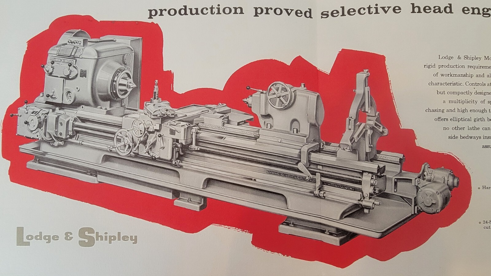 Lodge & Shipley Model X3220 Lathe Sales Catalog