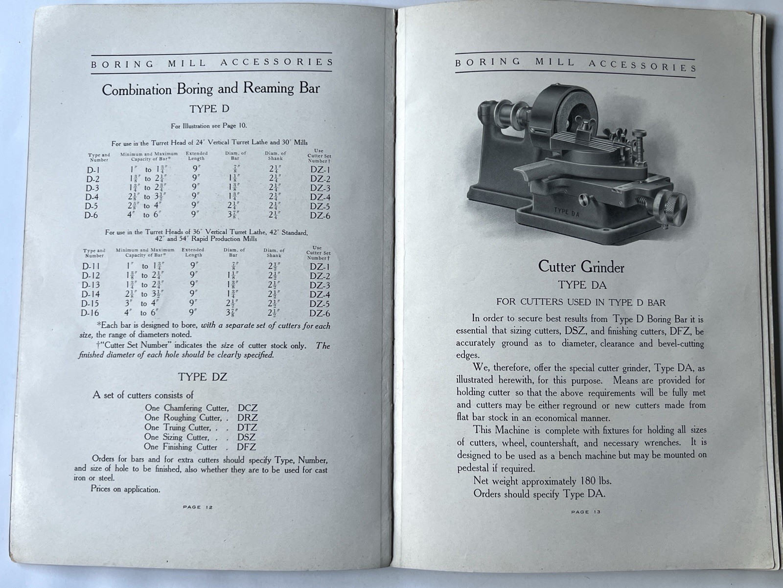 BULLARD Machine Tool Catalog 1908 Boring Mill Accessories Drilling