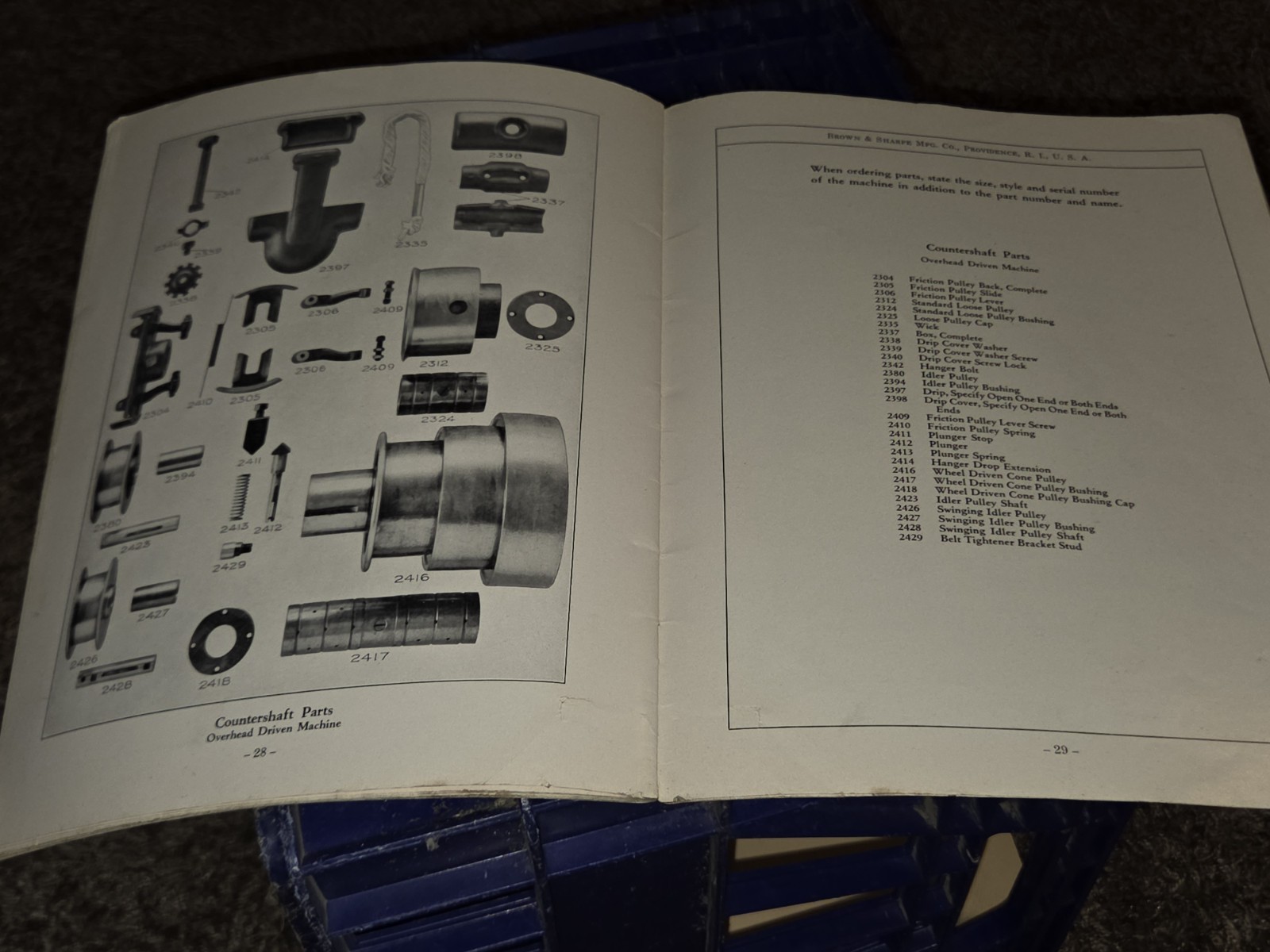 Brown & Sharpe #13 Universal & Tool Grinder Repair Parts Manual ORIGINAL BOOK