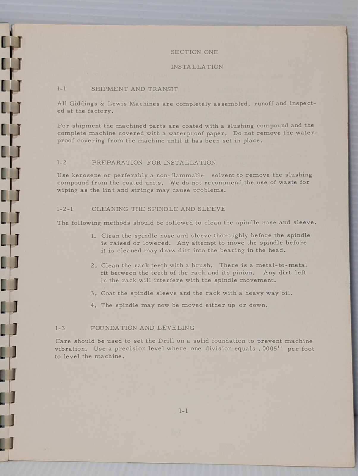 Giddings & Lewis 24″ & 28″ Upright General Purpose Drill Instruction Manual