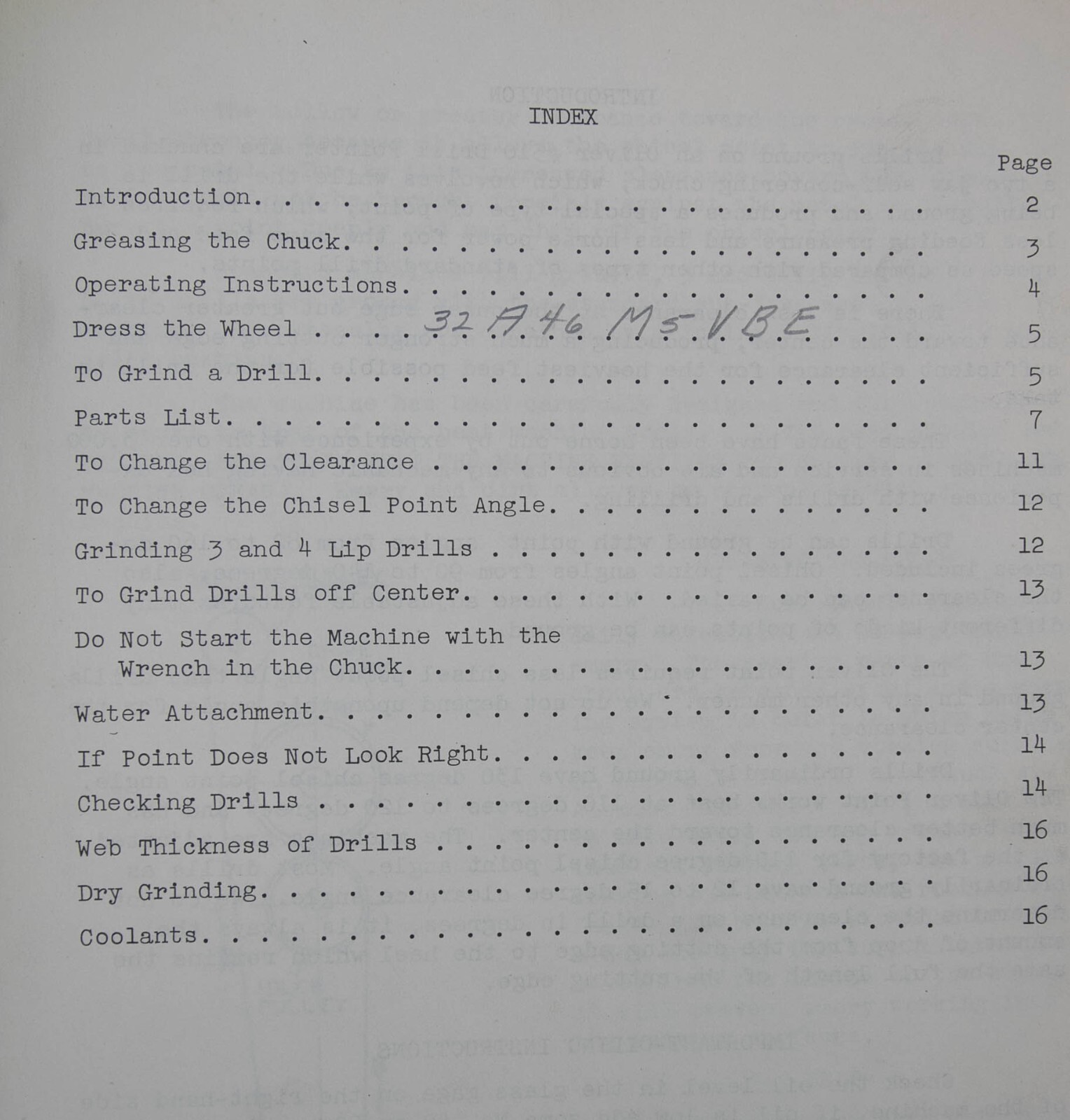Oliver 510 Drill Pointer Grinder Owner Operations and Parts Manual