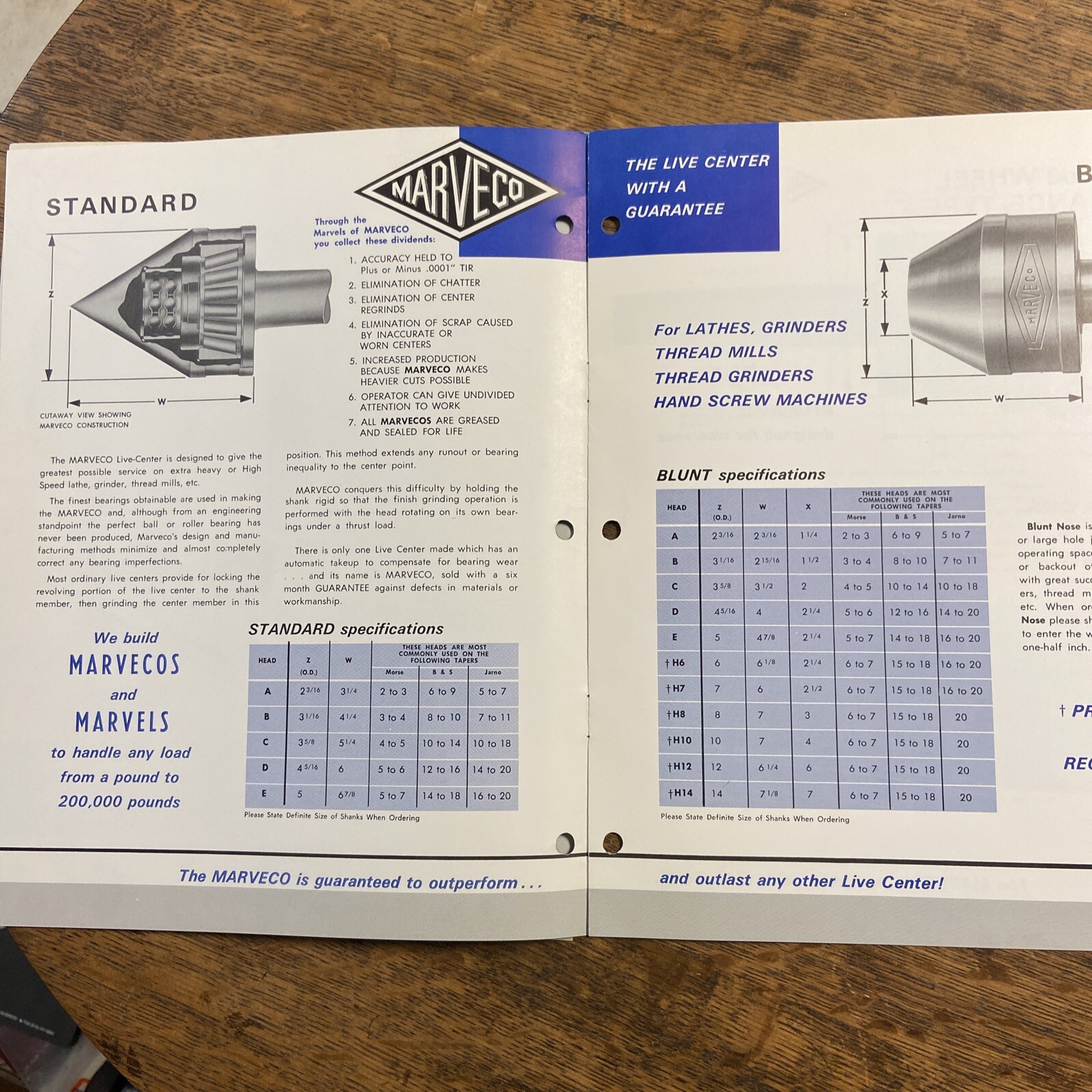 Vintage Marveco Live Center Advertisement-Brochure
