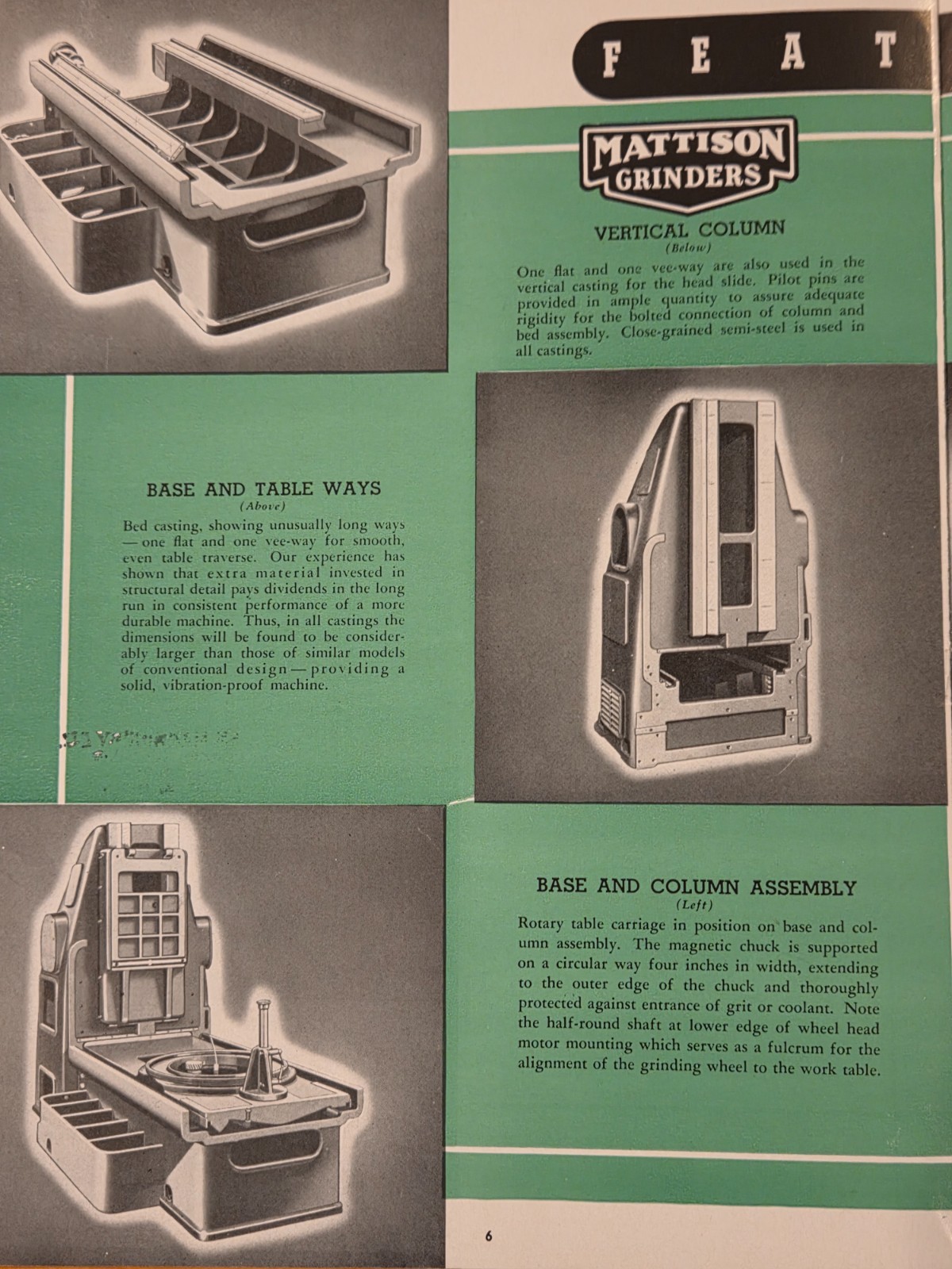 Mattison Hanchett No. 36 Rotary Surface Grinder Catalog Bulletin 146-RM
