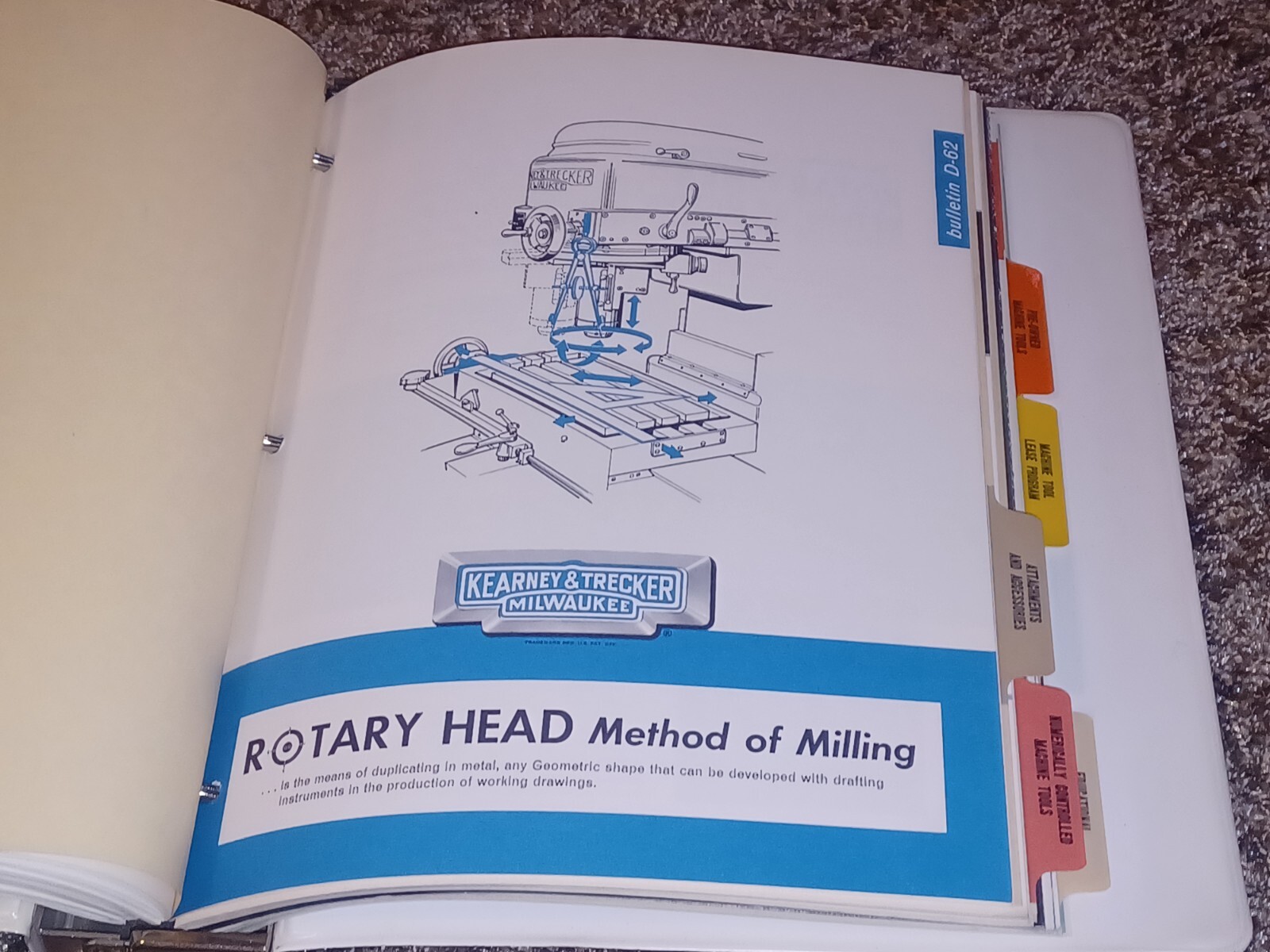 1975 KEARNEY & TRECKER MILLING BORING MACHINES Book SALES CATALOG MILWAUKEE TOOL