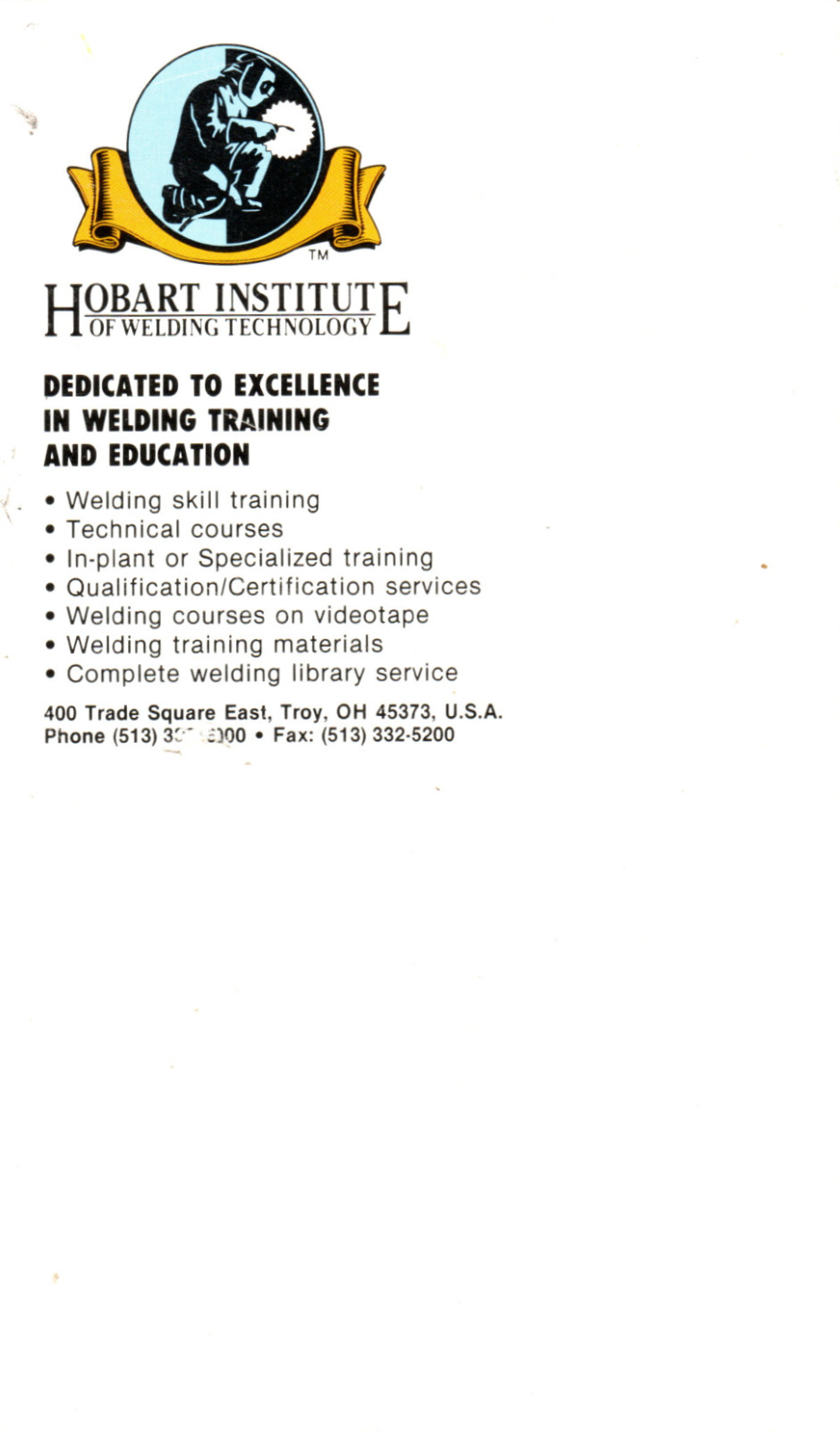 Pocket Welding Guide ( Hobart Institute of Welding Tech | 26th. Ed. | 1993 )