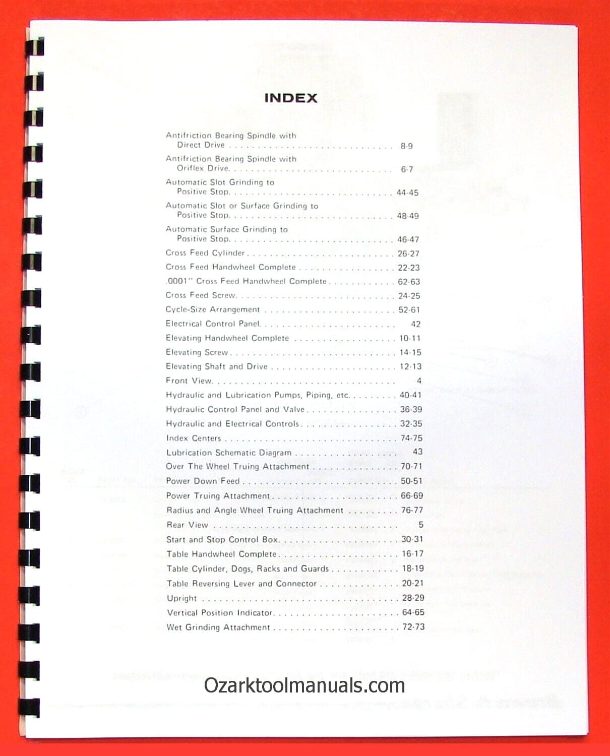 BROWN & SHARPE Micromaster 824 1024 1030 1224 Surface Grinders Parts Manual 0096