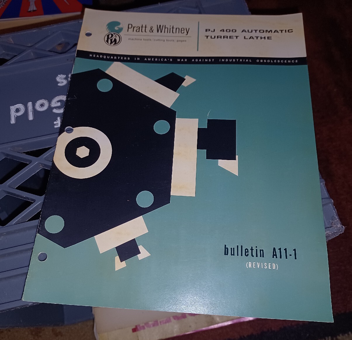 PRATT & WHITNEY PJ 400 AUTOMATIC TURRET LATHE Sales Catalog Book Booklet A11-1