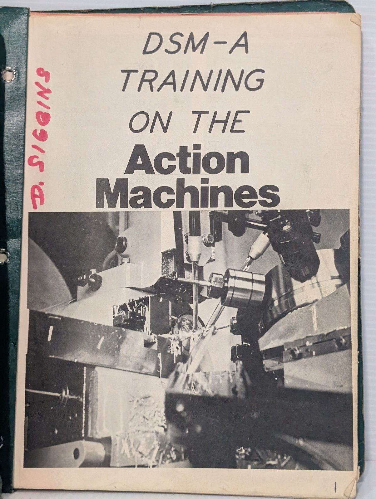 Hardinge DSM-A Lathe Special Manual, Training on the Action Machines
