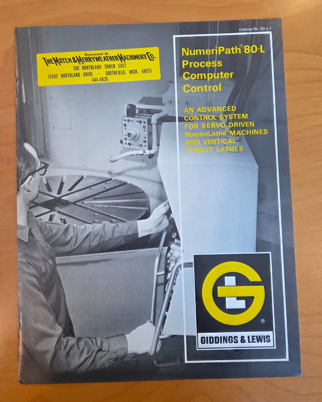 GIDDDINGS & LEWIS NumeriPath 80-L Process Computer Control Sales Brochure 1972