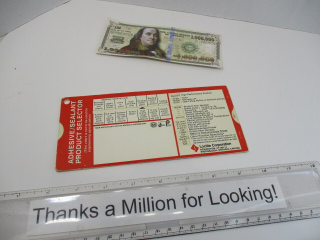 Vintage LOCTITE Product Selector Calculator, Slide Rule, 290, 277, 262, EC