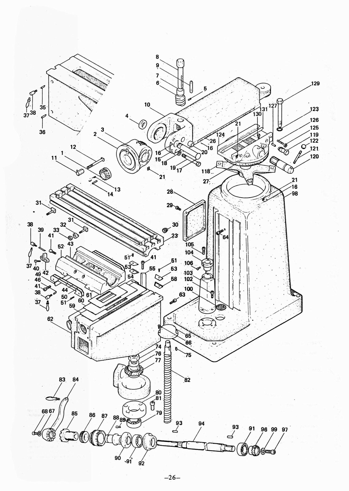 Comet 3H, 3VH Vertical Milling Machine Operation & Parts List Manual #1406