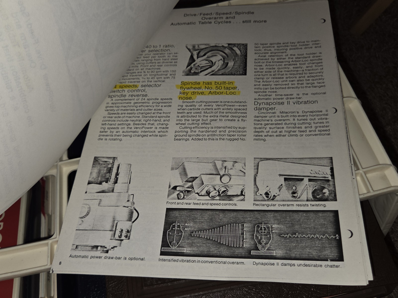 1974 CINCINNATI HORIZONTAL VERCIPOWER SALES PAPERWORK FLYER PROMO Machinist Tool